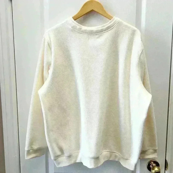 Vintage Tradition Fleece Crewneck Sweatshirt Snowflake Embroidered Ivory 3X - Picture 4 of 16